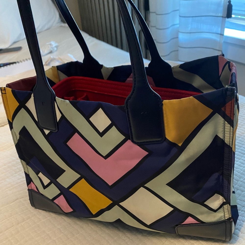 COPY - Tory Burch Ella printed tote multicolor leather /nylon materials - Picture 5 of 16